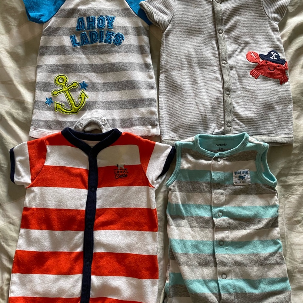 Bundle Set of 4 3 month bodysuits